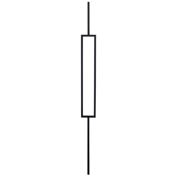 Iron Black Rectangular Frame Spindle 1117mm