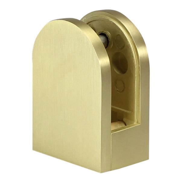 Brushed Brass Glass Bracket / Clamp for 8mm Glass (Ind)