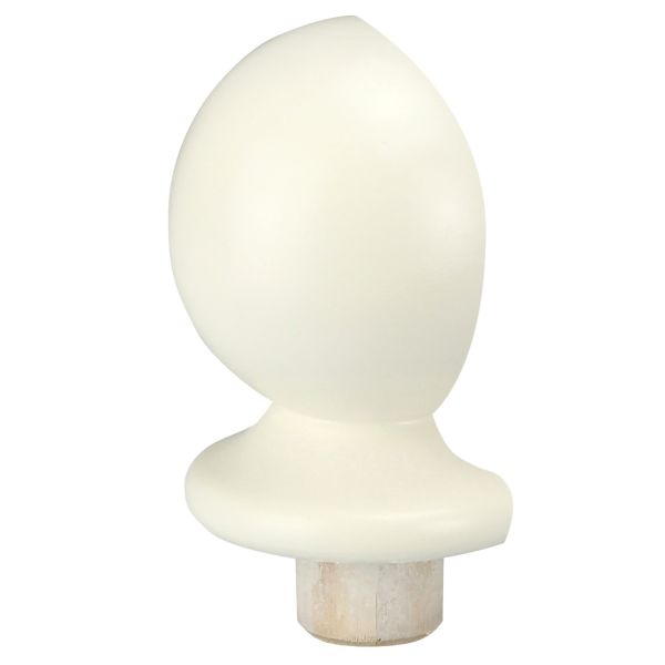 White Primed Ball Newel Cap 90mm Half