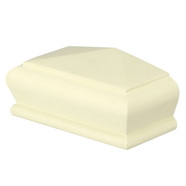 White Primed Pyramid Cap 90mm Half
