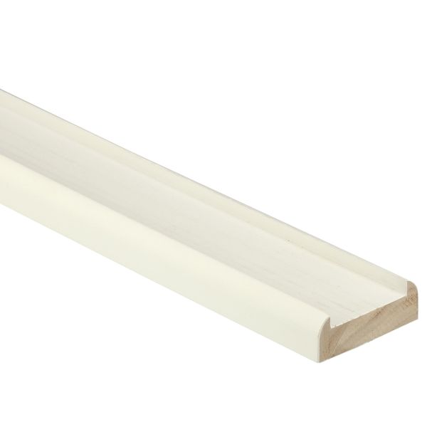 White Primed Baserail - 41mm Groove with Infill