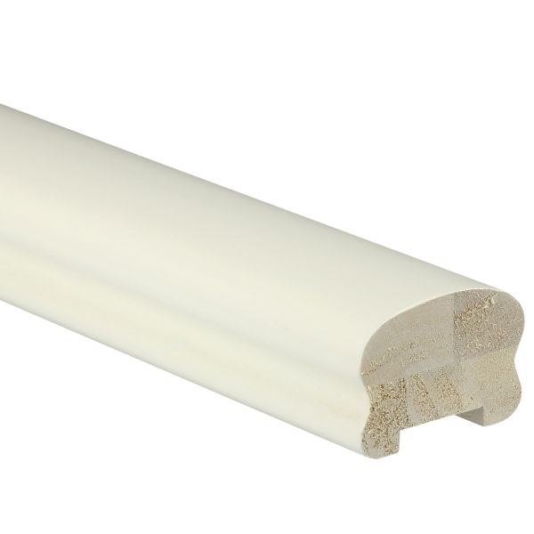 White Primed Cottage Loaf Handrail - 32mm Groove with Infill