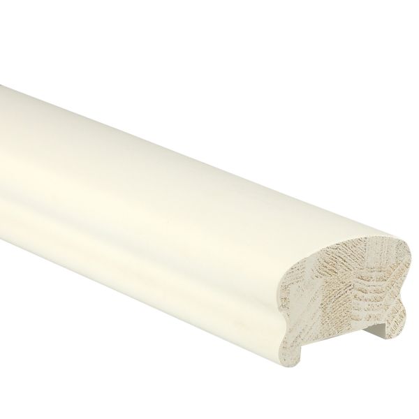 White Primed Cottage Loaf Handrail - 41mm Groove with Infill
