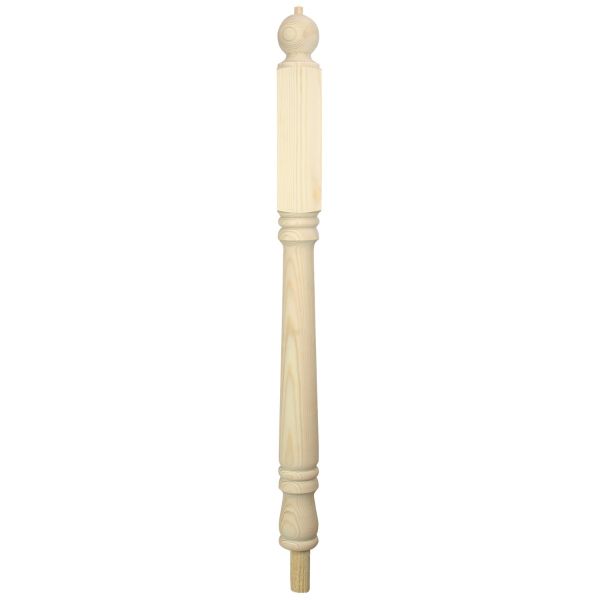 Pine Pegged Newel Post with Ball Cap 70mm