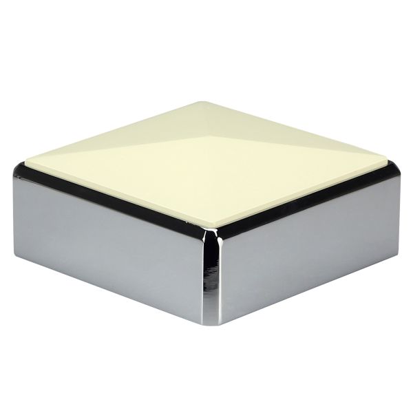 Forge Chrome & White Primed 90mm Cap