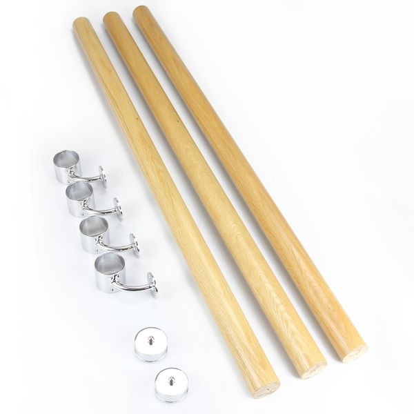 Forge Oak and Chrome Handrail Kit