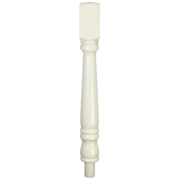 White Primed Plain Turned Newel Post 90mm