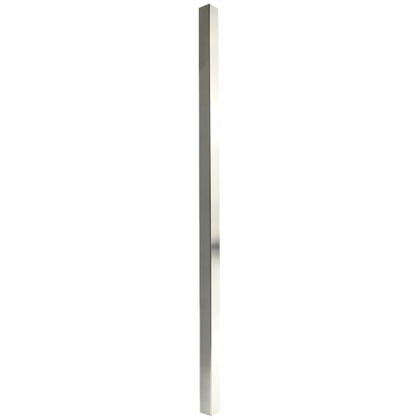 Forge Square Brushed Nickel Landing Spindle, 880mm x 32mm