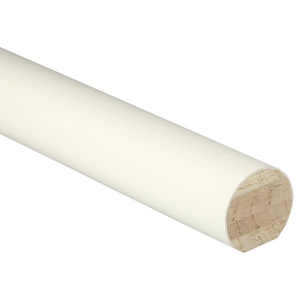White Primed Round Mopstick Handrail