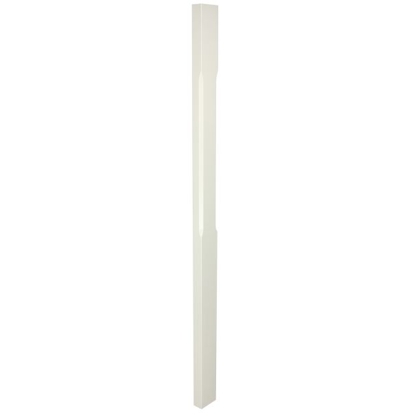 White Primed Stop Chamfered Newel Post 90mm 1500mm Half