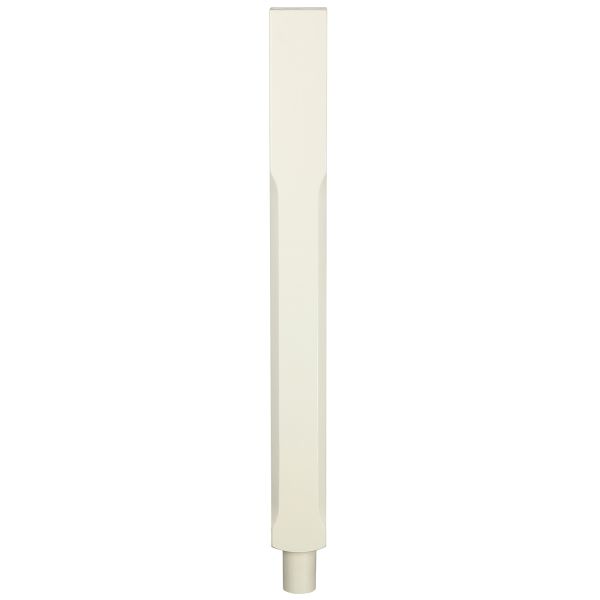 White Primed Stop Chamfered Pegged Newel Post 82mm