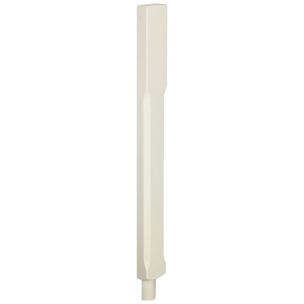 White Primed Stop Chamfered Pegged Newel Post Half 82mm