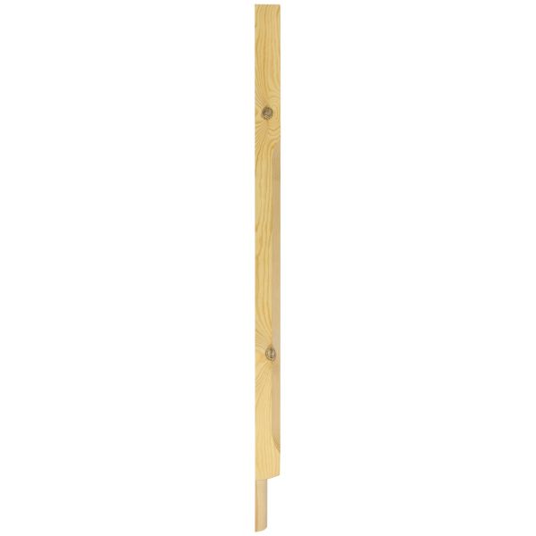 Pine Stop Chamfered Pegged Newel Post Half 82mm