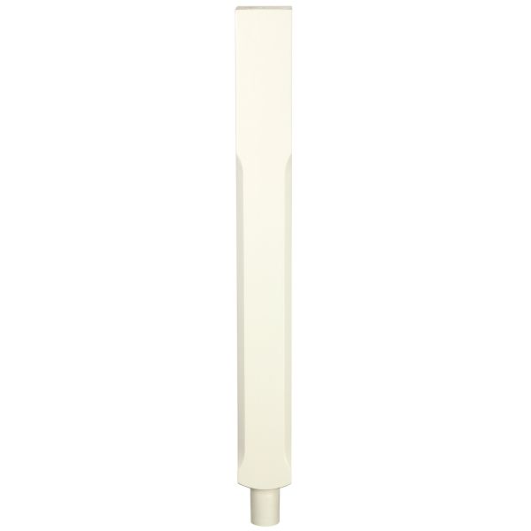 White Primed Stop Chamfered Pegged Newel Post 90mm