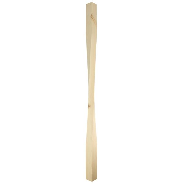 Pine Square Twist Spindle 41mm x 900mm