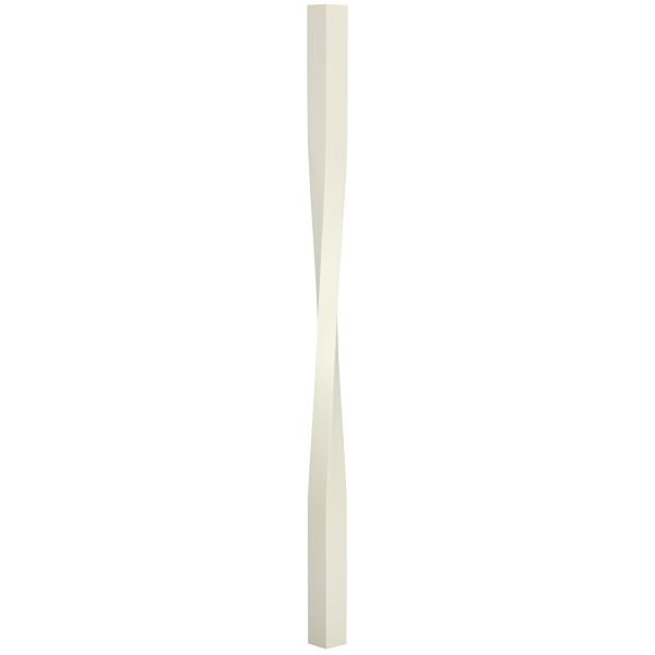 White Primed Square Twist Spindle 41mm x 900mm
