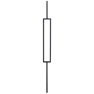 Iron Black Rectangular Frame Spindle 1117mm