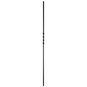 Iron Black Square Spindle with Single Twist 1117mm