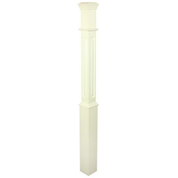 White Primed Recessed Box Newel Post