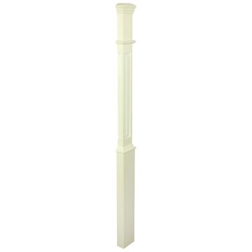 White Primed Recessed Half Box Newel Post