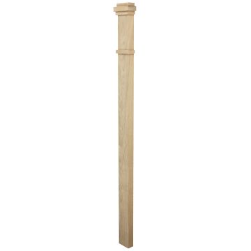 Oak Slim Box Half Newel Post 1500mm x 90mm
