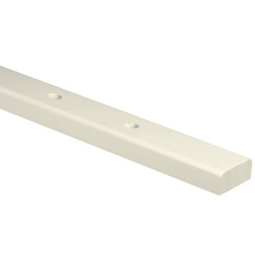White Primed MD Modern Rake Base Rail (Pre-Drilled)