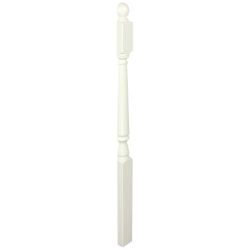 White Primed Complete Newel Post Half
