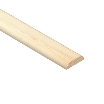 Pine D-Shaped Pine Cover Moulding 2400mm x 6mm x 25mm