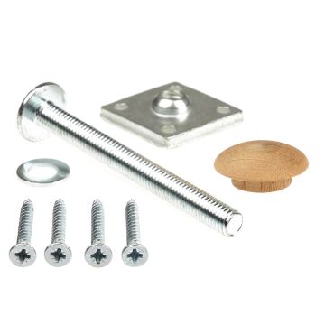 Dark Hardwood Handrail to Newel Post Fixing Kit