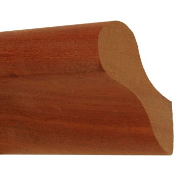 Dark Hardwood Pigs Ear Moulded Handrail 4200mm