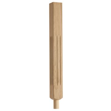 Oak Double Reeded Spigot Patrice Newel Post