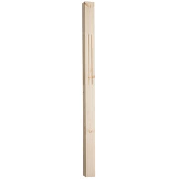 Pine Double Reeded Patrice Newel Post
