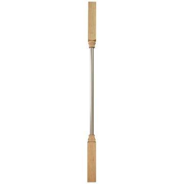 Forge Oak & Brushed Nickel Spindle 900mm