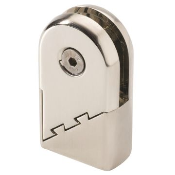 Elements Glass Panel Bracket Nickel (Pair)
