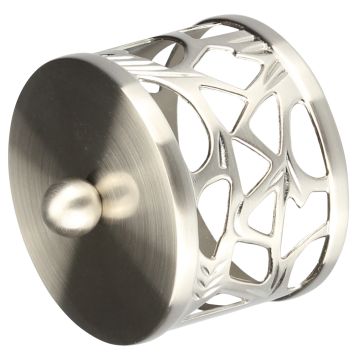 Nickel Filigree End Caps - Pair 54mm Diameter