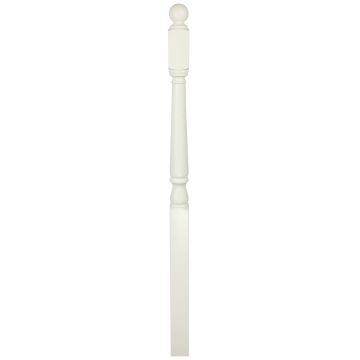 White Primed Complete Newel Post