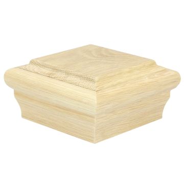 Oak Box Newel Post Cap 90mm
