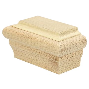 Oak Box Newel Cap Half 90mm