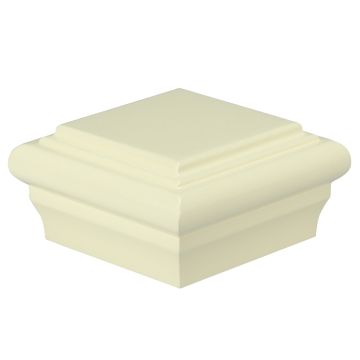 White Primed Box Newel Cap 90mm