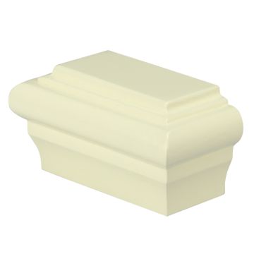 White Primed Box Newel Cap Half 90mm