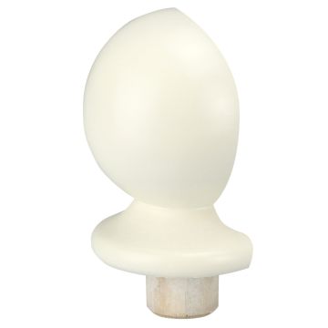 White Primed Ball Newel Cap Half
