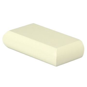 White Primed Flat Cap 82mm Half