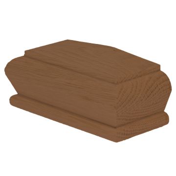 Dark Hardwood Pyramid Cap 90mm Half
