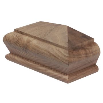 Walnut 90mm Half Pyramid cap