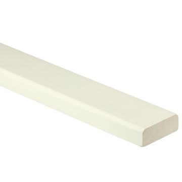 White Primed Ungrooved Baserail