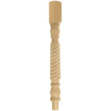 Oak Barley Twist Newel Post