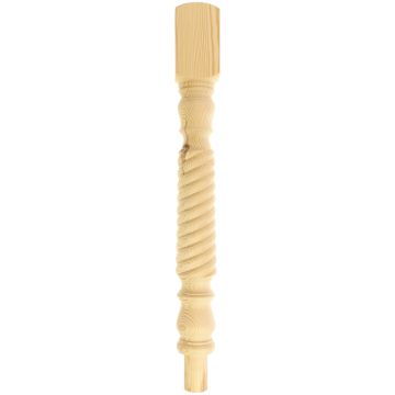 Pine Barley Twist Newel Post