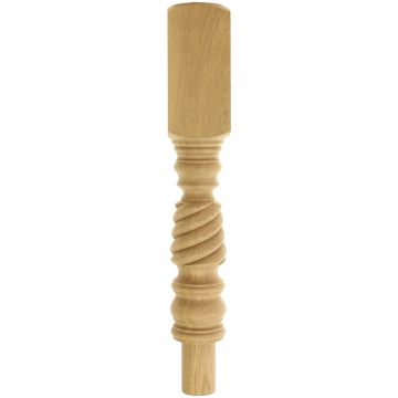 Oak Barley Twist Winder Newel Post
