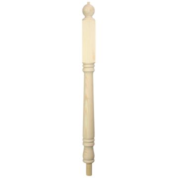Pine Pegged Newel Post with Ball Cap 70mm