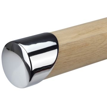 Forge Chrome Handrail End Cap - 45mm Diameter - Pair